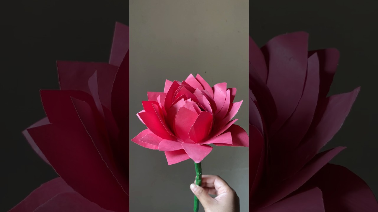 How to make a Lotus 🪷 | DIY Lotus |Paper Flower #diy #craftideas #handmade #shortsviral