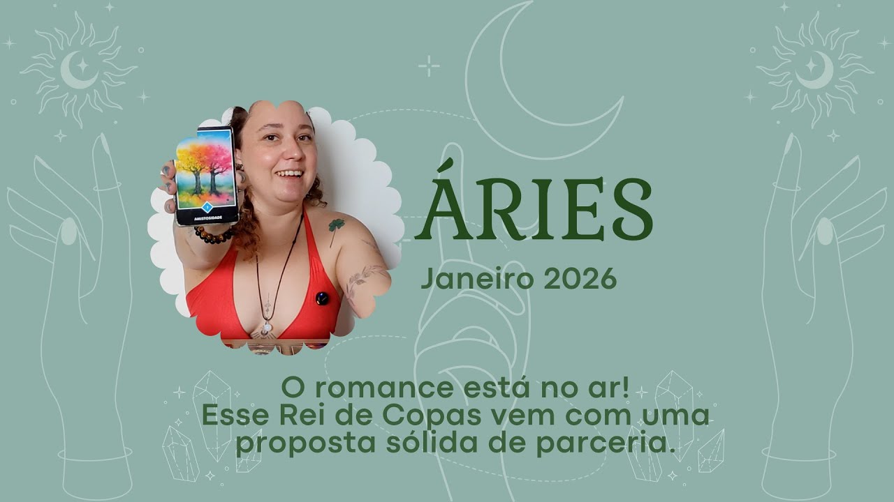 ♈ ÁRIES JANEIRO 2026 - O romance está no ar! Esse Rei de Copas vem com proposta sólida de parceria