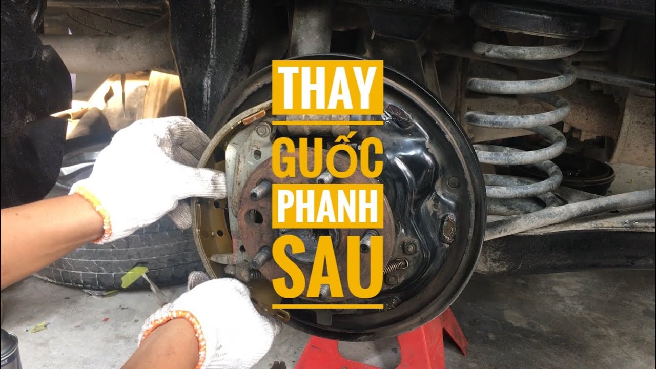 Thay bố thắng sau Toyota innova / Thay guốc phanh sau innova / Tăng chỉnh phanh tay loại guốc phanh
