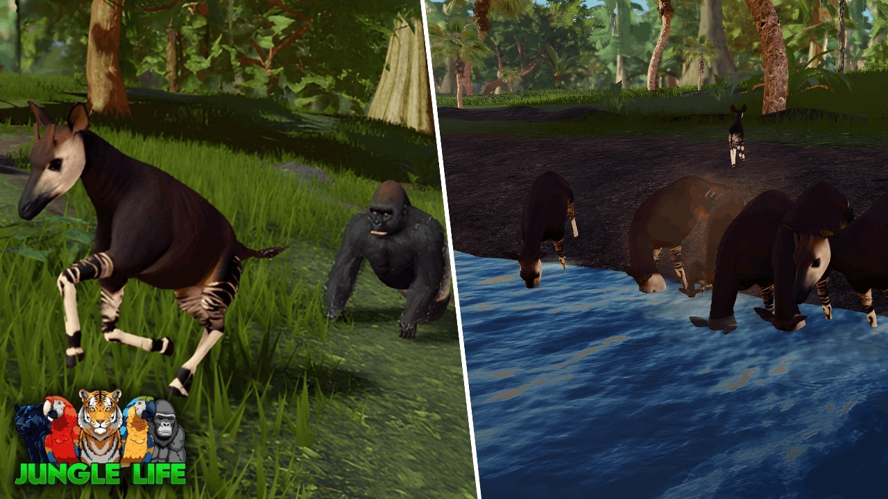 Okapi Hunting Everyone in Jungle Life ⏐ ROBLOX 🦌🌿