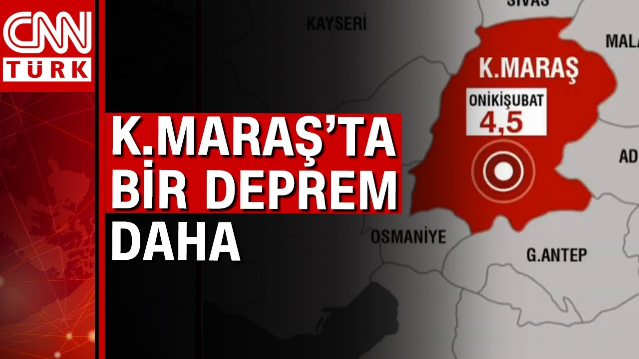 Kahramanmaraş’ta 4.5 büyüklüğünde deprem! Onikişubat merkezli deprem yerin 9,88 km derininde oldu