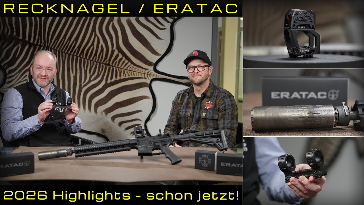 ERATAC / Recknagel Neuheiten für 2026 - Neue Montagelösungen für Langwaffen und Schalldämpfer!