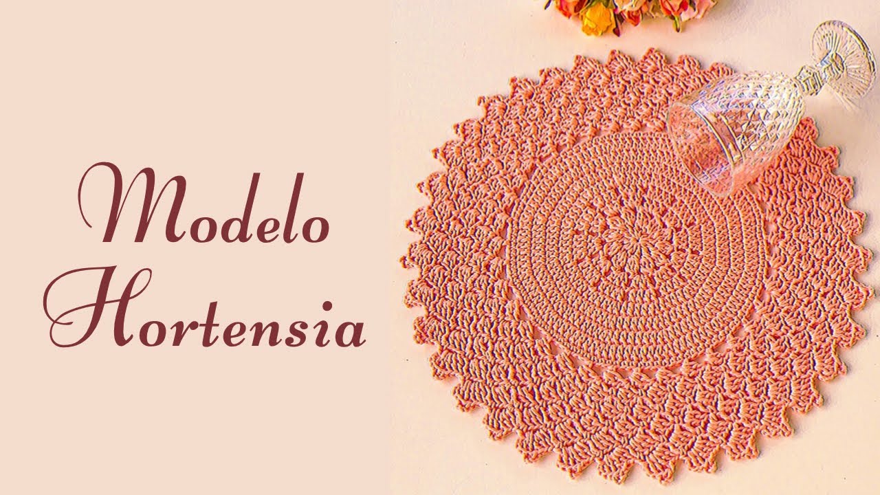 Sousplat de Crochê Hortênsia #crochê #crochet