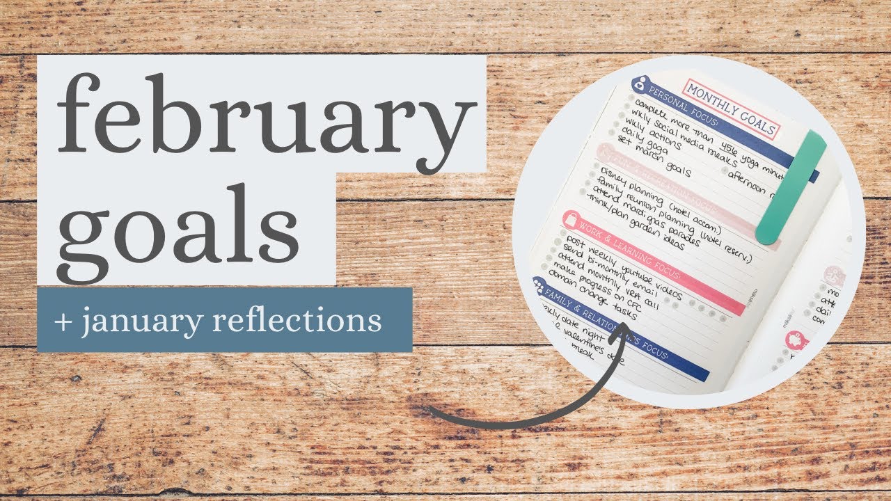 MakseLife Goal Setting Companion Notebook | February 2023 Monthly Goals & January Reflections