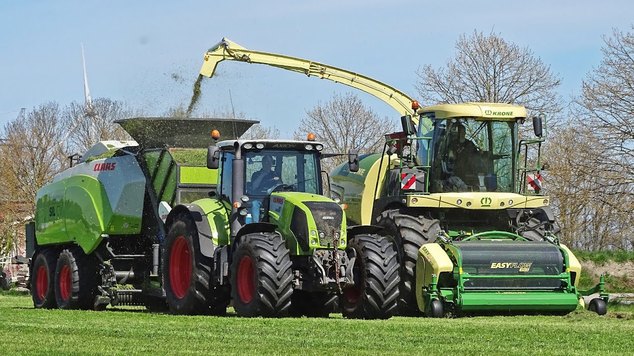 Gras Hakselen én Balen Persen | Krone BiG X 530 + Claas Axion 810 | Te Winkel AGRO | 2021