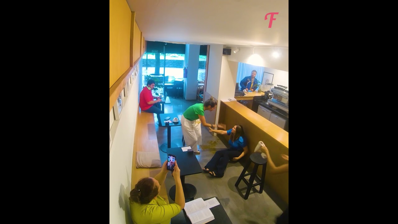 Dramatic Cafe Confrontation Unfolds Over Spill 