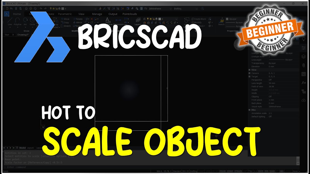 BricsCAD How To Scale Tutorial