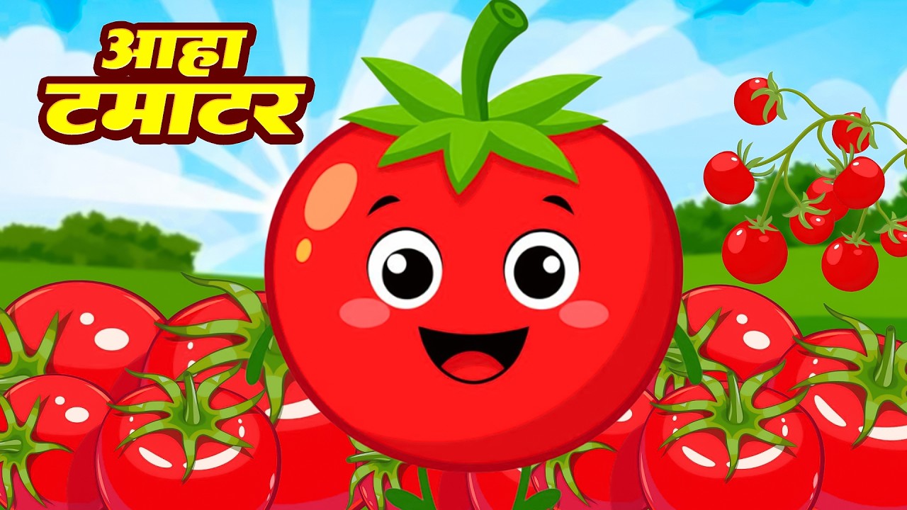 आहा टमाटर बड़े मज़ेदार | Aaha Tamatar Bade Mazedar | Rhymes For Kids Song | Nursery Rhyme #aahatamatar