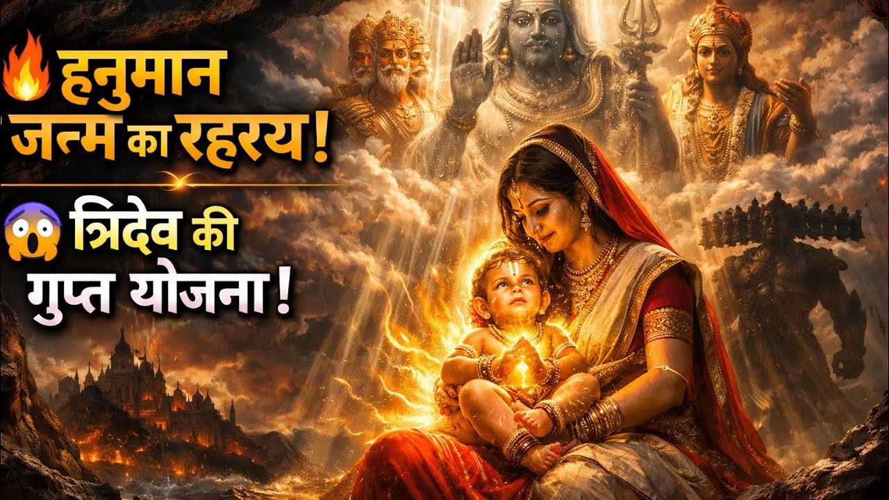 🔥 हनुमान का असली जन्म रहस्य | जिसे त्रिदेव ने भी छुपाया! #hanumanji 