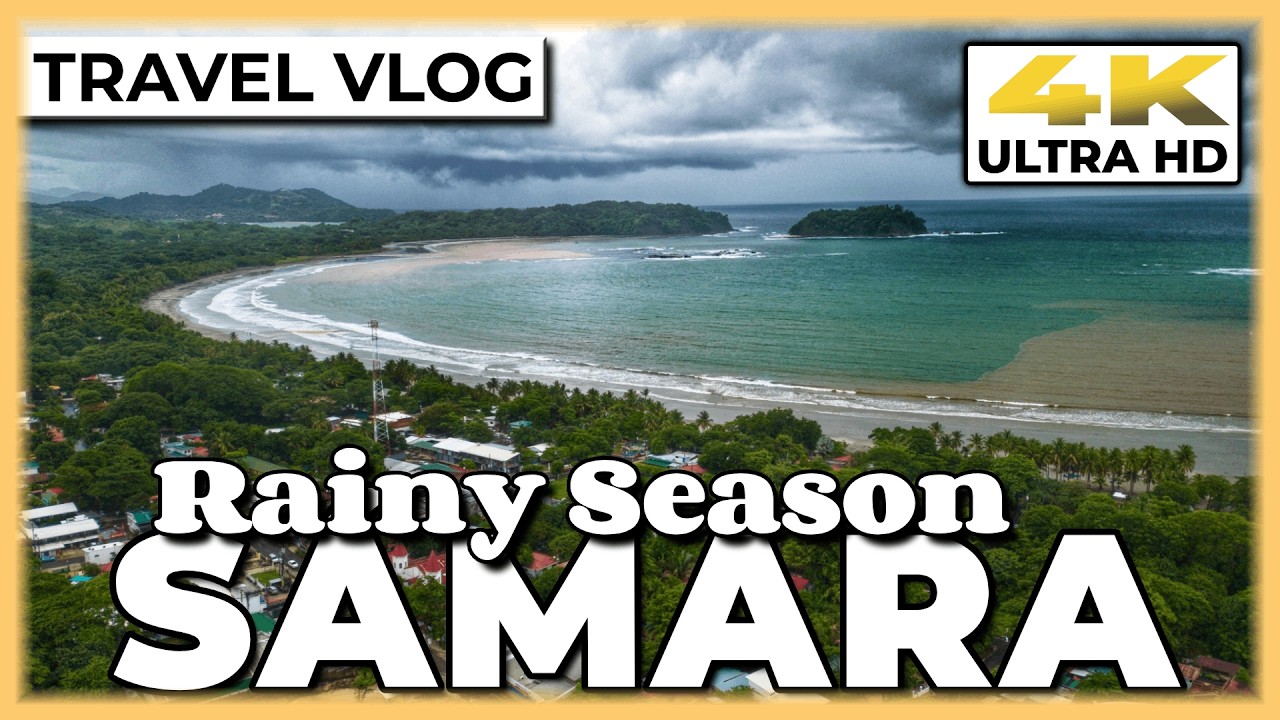 Walking + Drone Tour Sámara, Costa Rica ☔ Rainy Season Travel Vlog #travel #travelvlog