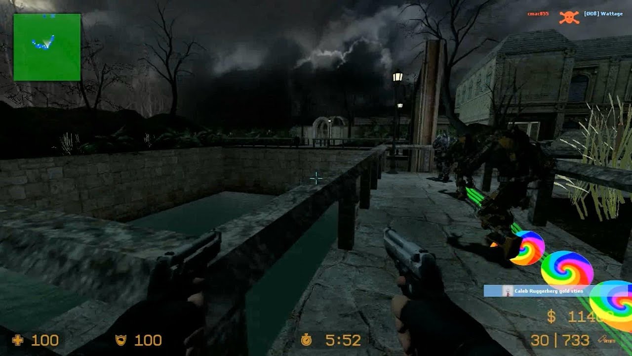 Counter Strike Source Zombie Escape mod online gameplay on Biohazard Map