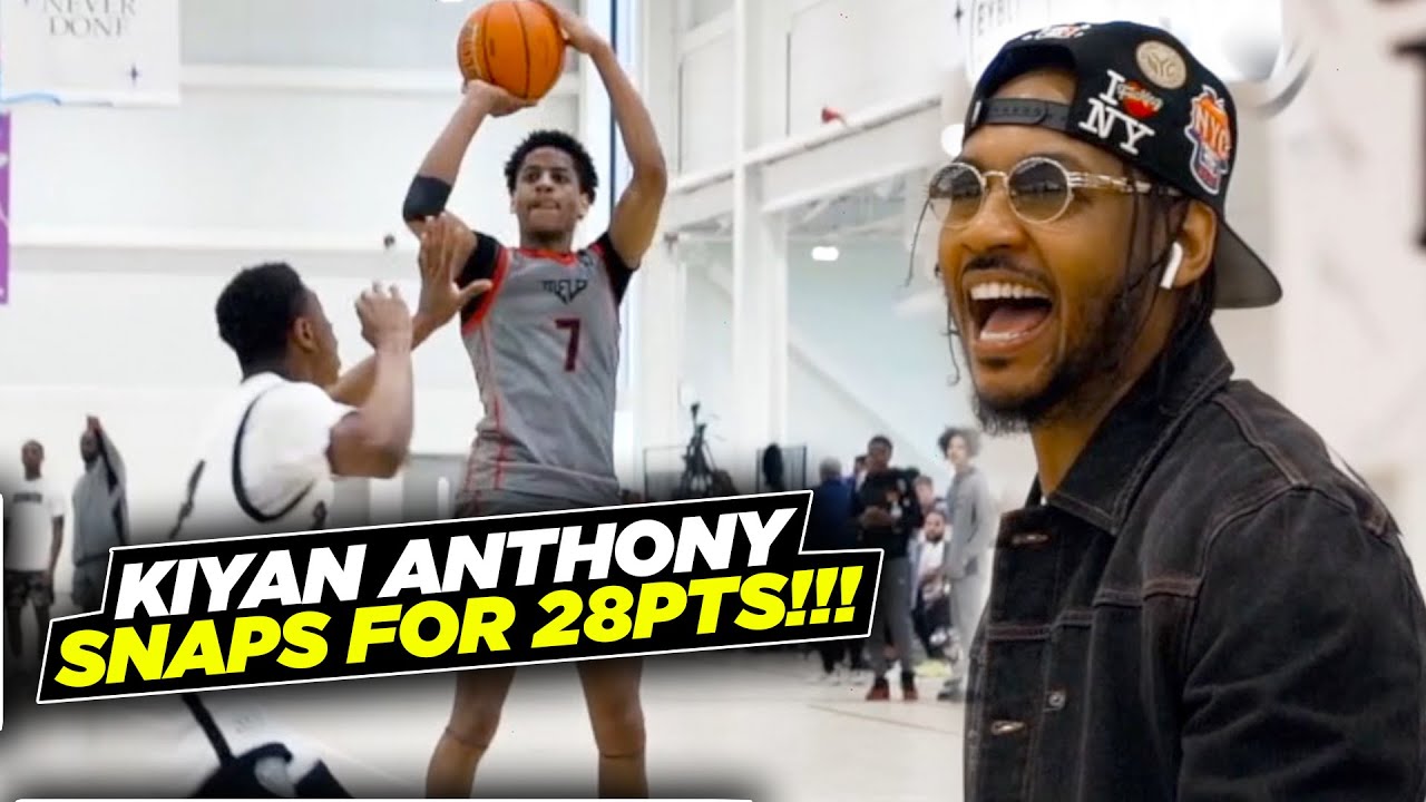 Kiyan Anthony BEST EYBL GAME YET!! Goes Off For 28Pts in Front of Melo