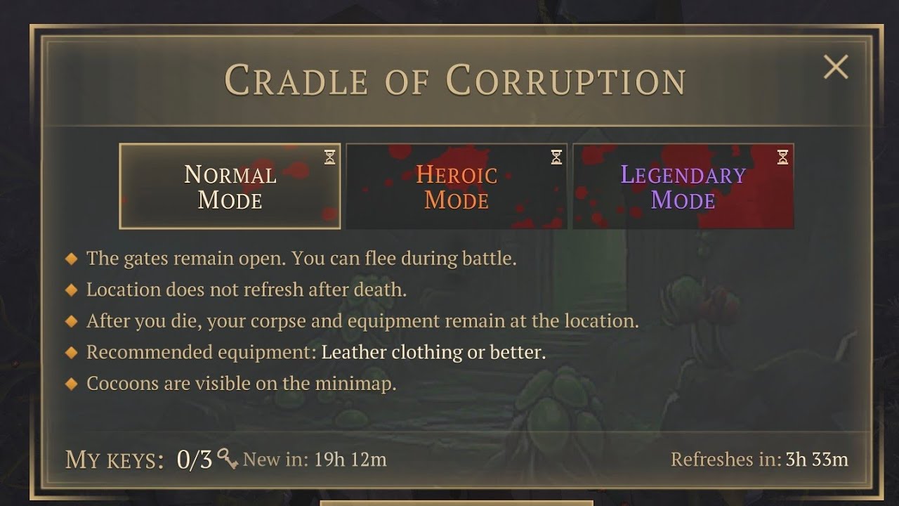 Grim Soul - Cradle of corruption All difficulty with Luck Potion