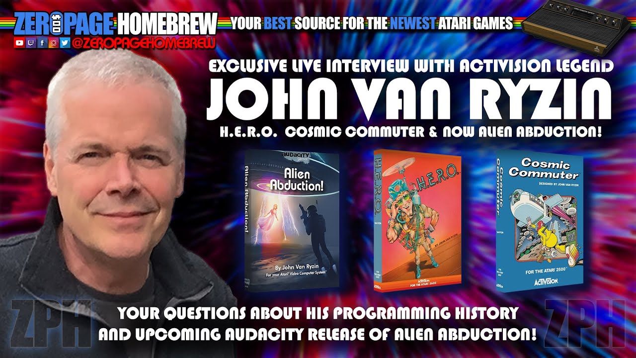 EXCLUSIVE Interview with John Van Ryzin (H.E.R.O.) & New Atari 2600 release Alien Abduction!
