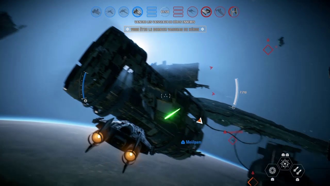 Star Wars Battlefront II* combat spatiale