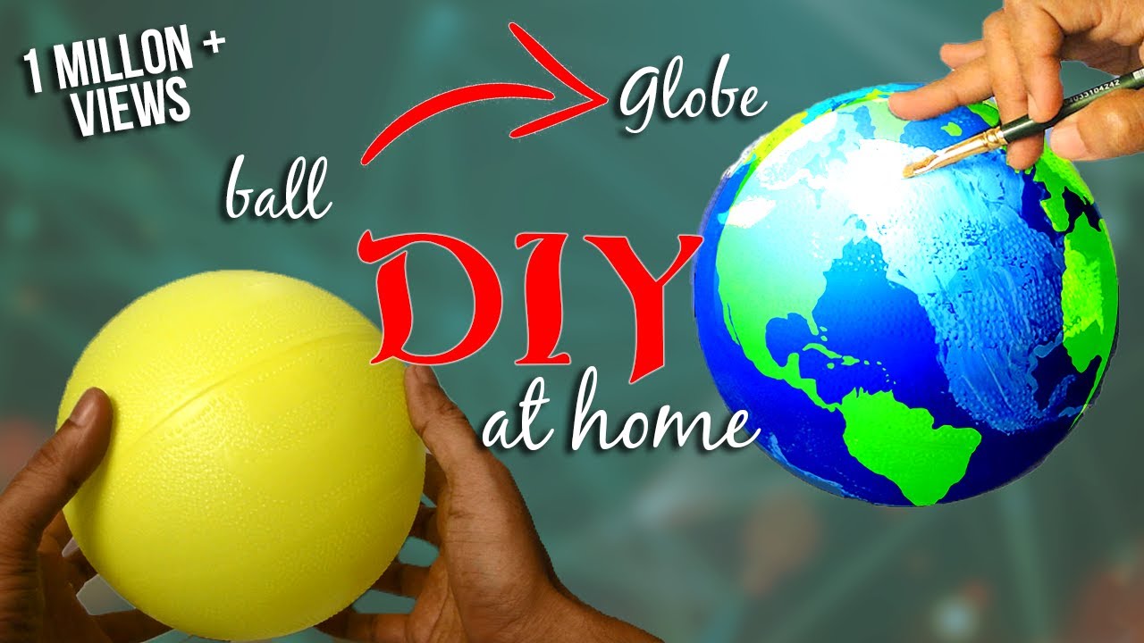 How to make a Globe using ball - DIY