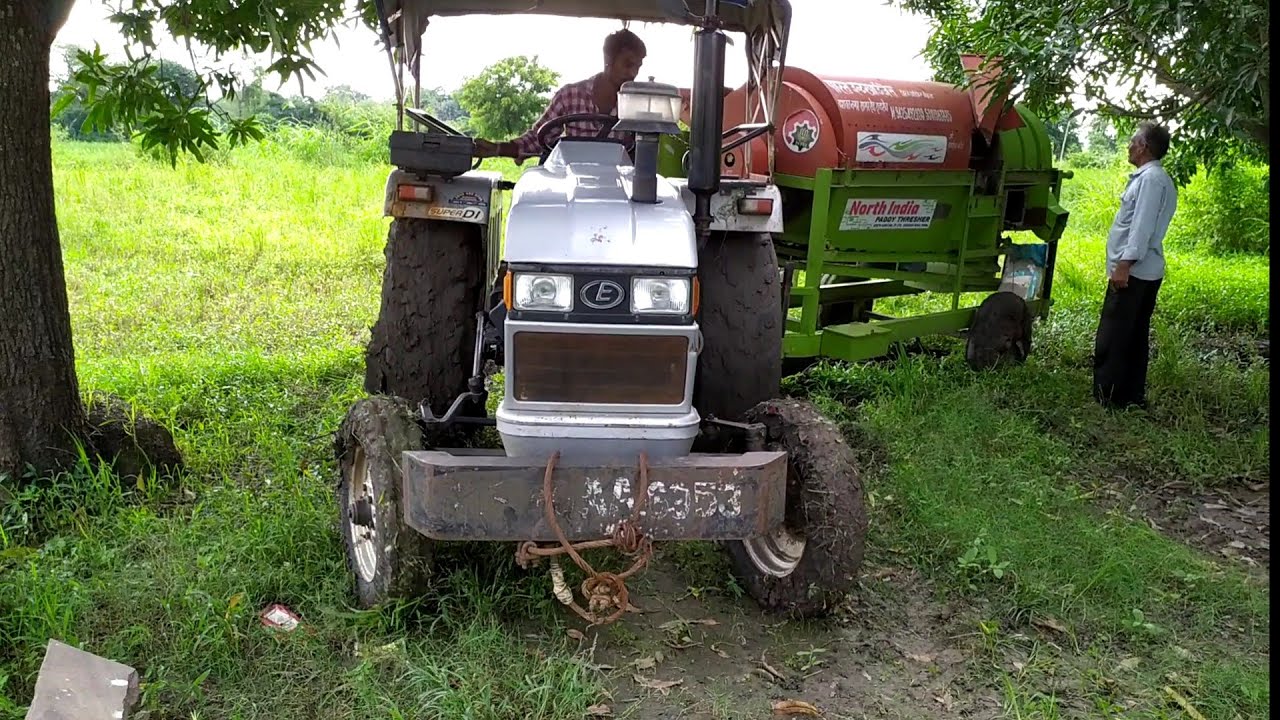 John Deere 5050E Tractor | Paddy Thresher | Rice Farming | Soyabin Farming