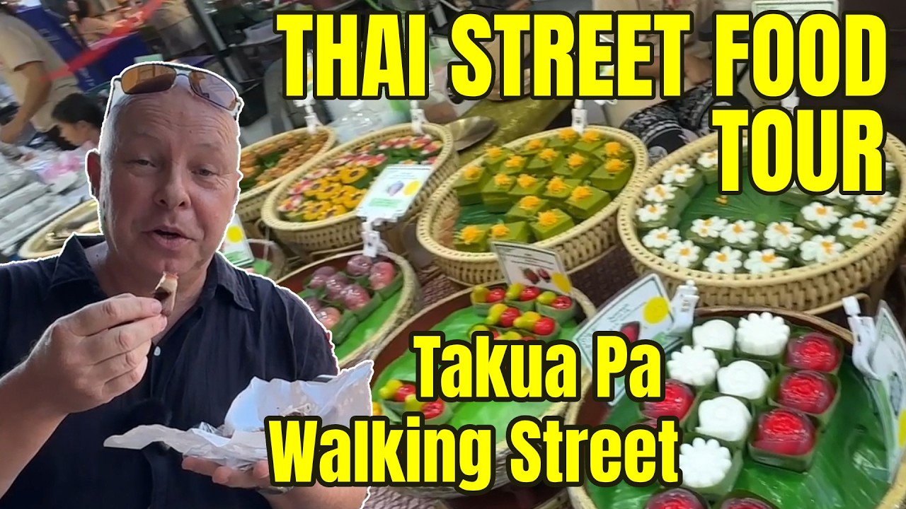 Thai Street Food Tour: Street Food and Shopping at Takua Pa Walking Street, Phang Nga Thailand