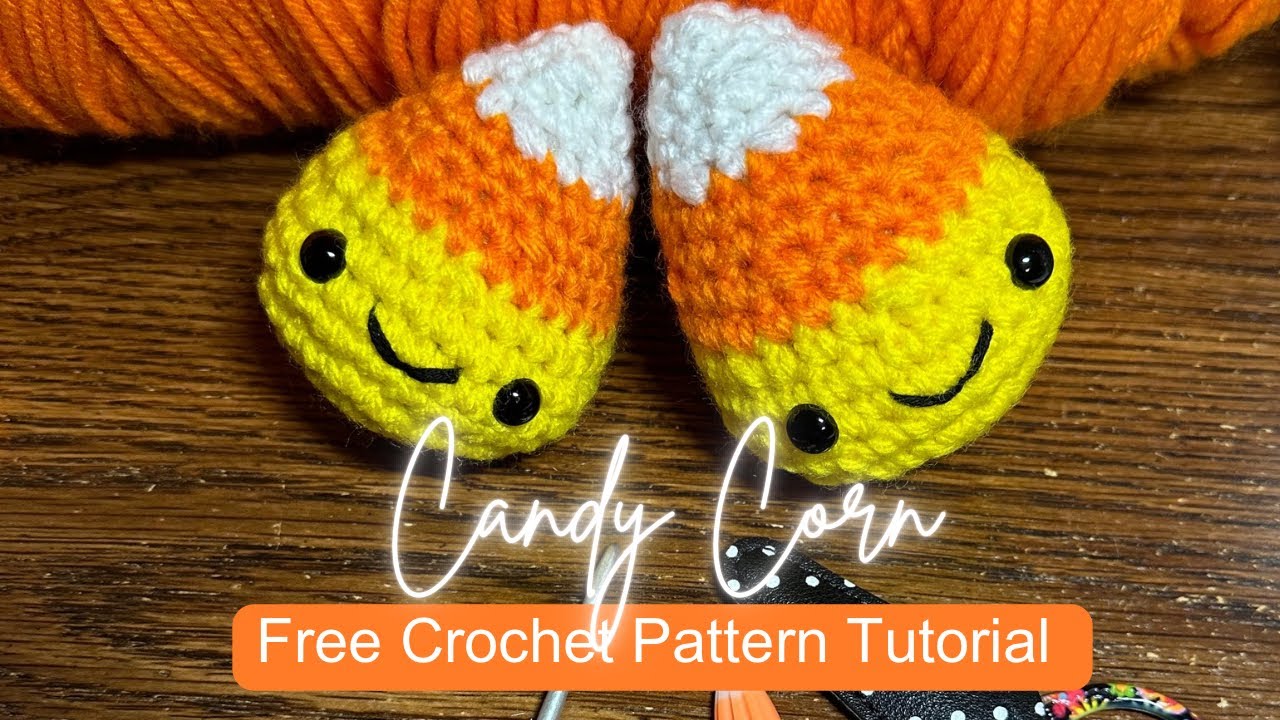 Candy Corn Crochet Plush Amigurumi Pattern Tutorial