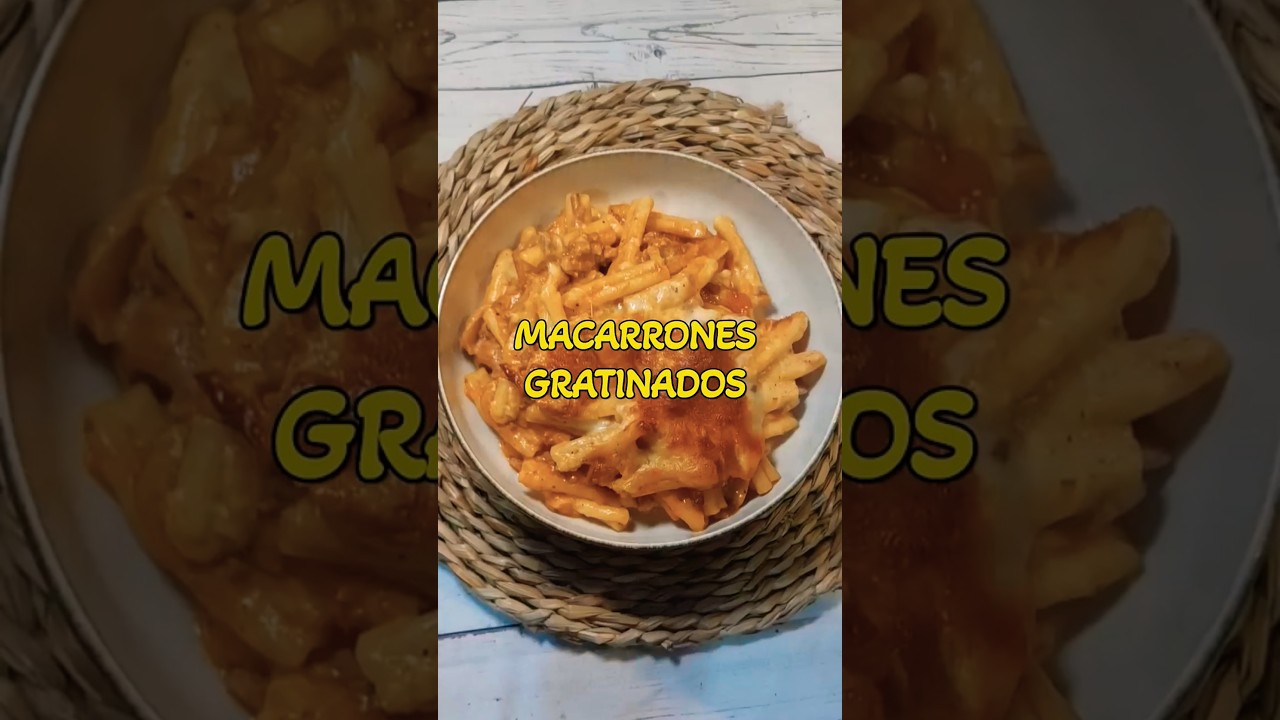 MACARRONES GRATINADOS AL HORNO CON CARNE Y SETAS👩🏼‍🍳😋🍄 