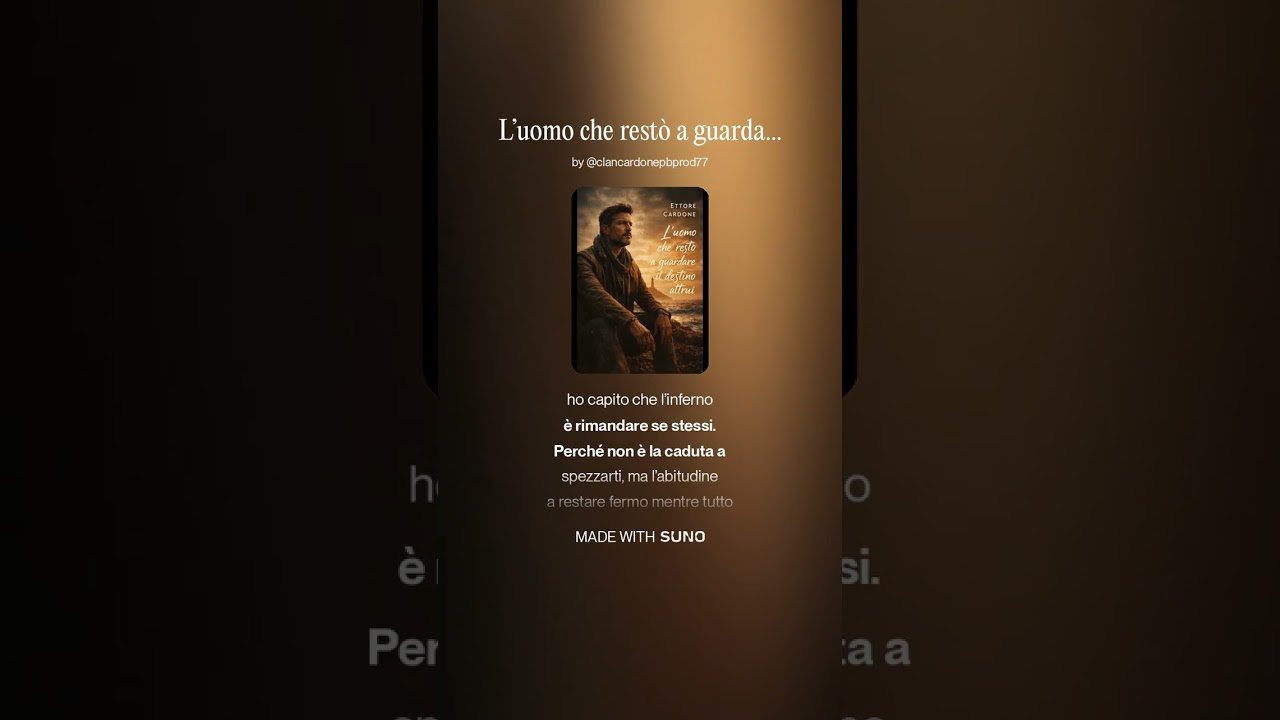 L uomo che resto a guardare il destino altrui 