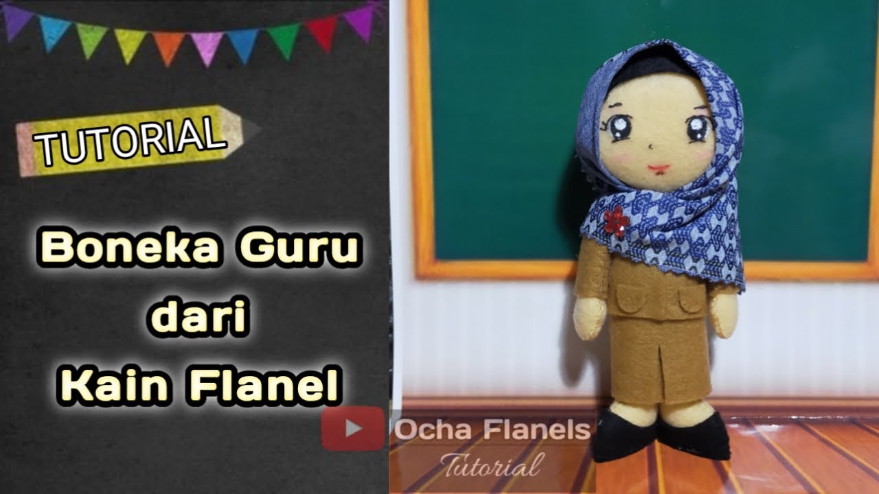 Cara Membuat Boneka Guru dari Kain Flanel