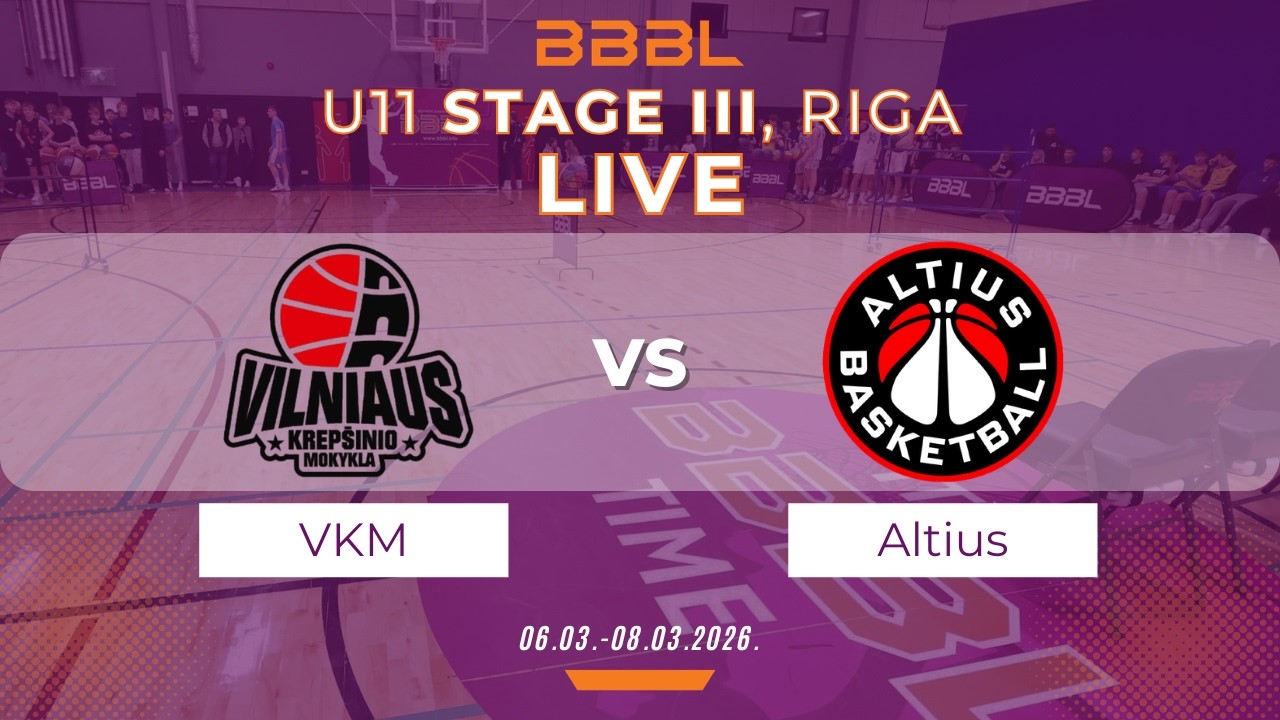 Vilniaus krepšinio mokykla 2015 vs TalTech Altius/Magma 2015 | BBBL U11 | Stage III
