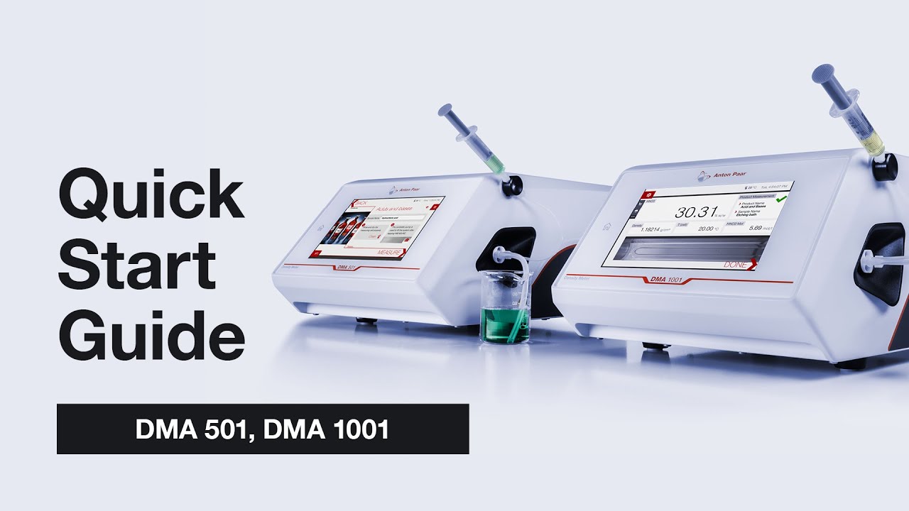 How to use the DMA 501/1001 digital density meters | Quick Start Guide | Anton Paar