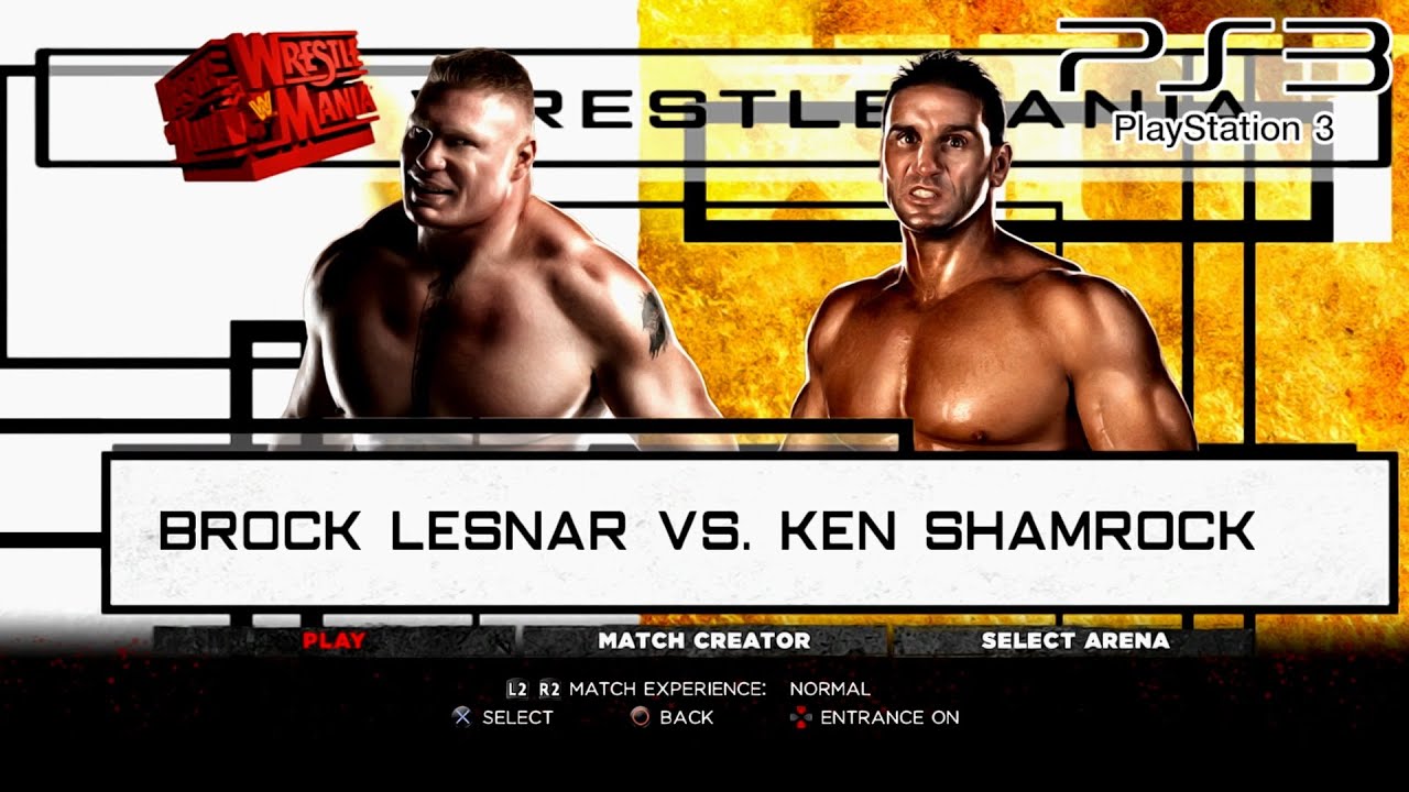 WWE '13 PS3 - Brock Lesnar VS Ken Shamrock [2K][mClassic]