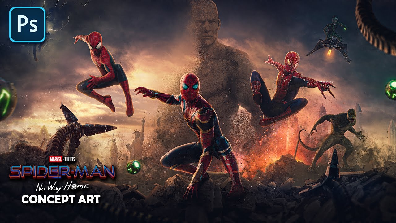 Creating an Epic Spider-Man No Way Home Artwork || Speed Art