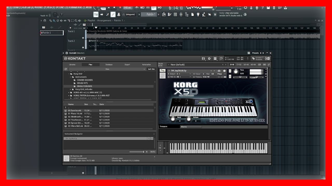 🚀 JoyStickUp KORG X5D Samples Gratis Para Kontakt 6 nki 🔥