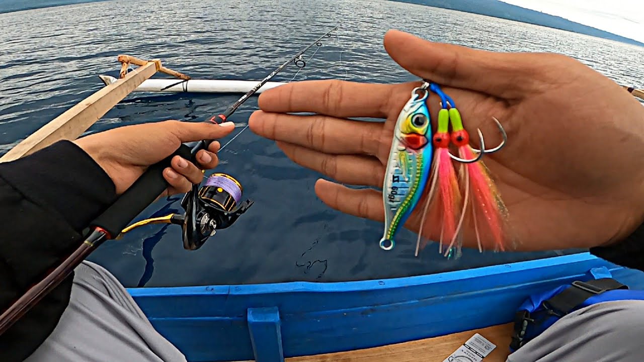 Sambaran Kuat,, Metal Jig 60 Gram Kita Tes Disini | Mancing Jigging Kedalaman 50 Meter