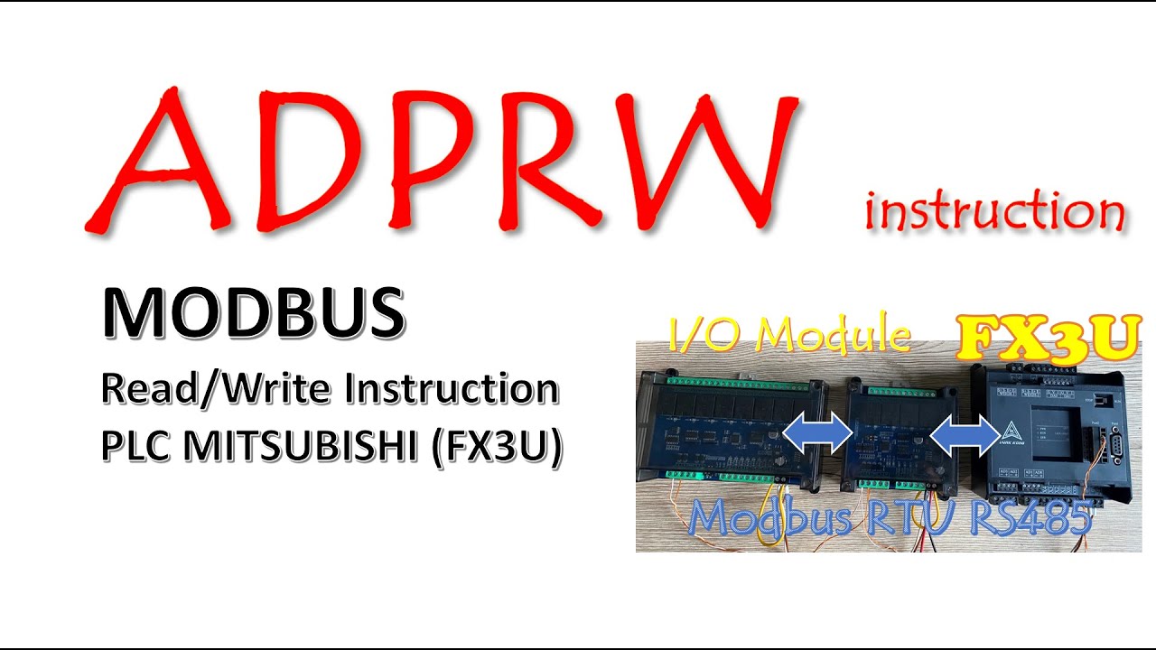 Инструкция ADPRW MODBUS чтение/запись ПЛК MITSUBISHI (FX3U)