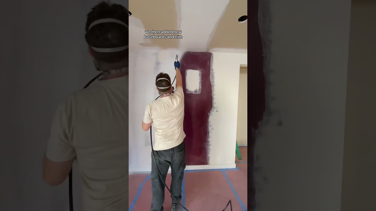 Our ENTIRE living room renovation in 60 seconds! #shorts #renovation #diy #fixerupper