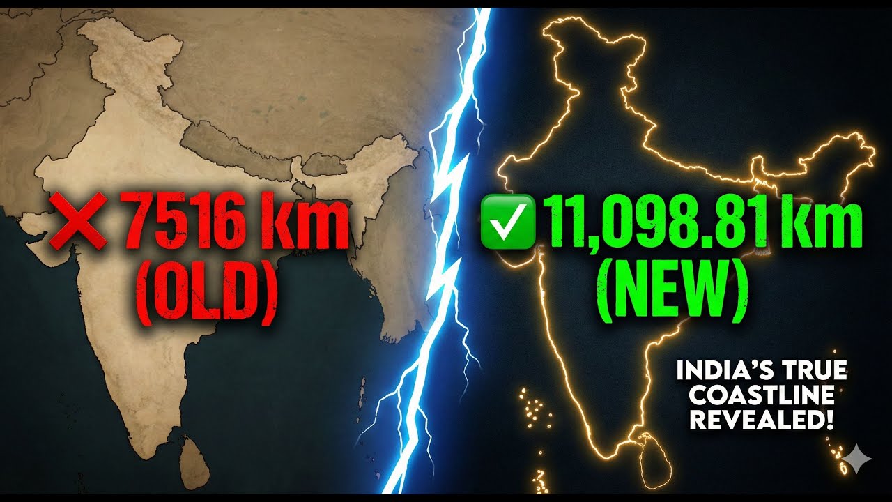 India's New Coastline Length: 11,098.81 km | State-wise Data | eGyanarthi | Ajit Singh| UPSC | UPPSC