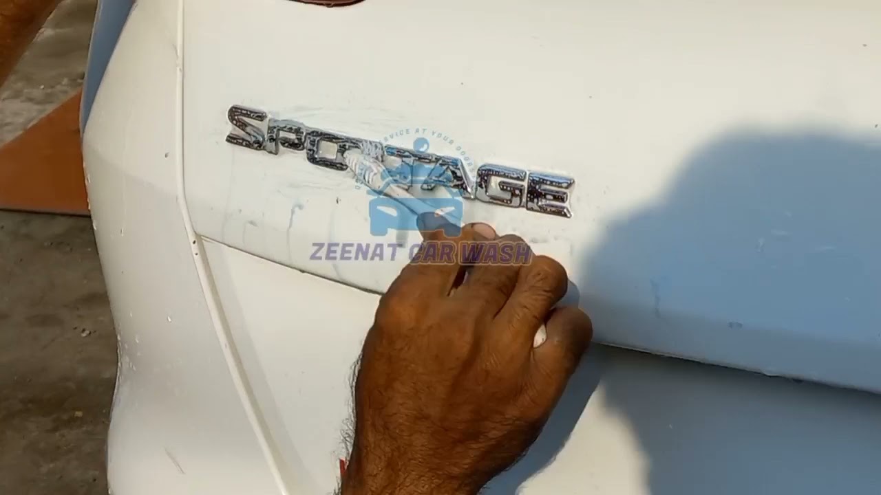 kia sportage complete detailing with compound model 2020 #scailing #compound #carwash #zeenatcarwash