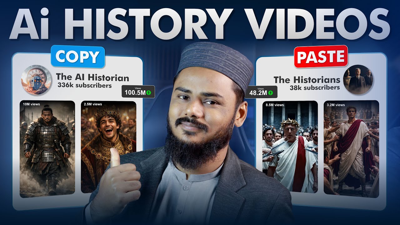 How to Make VIRAL History Video with AI | Faseless History Video Kese Banain | F Guide