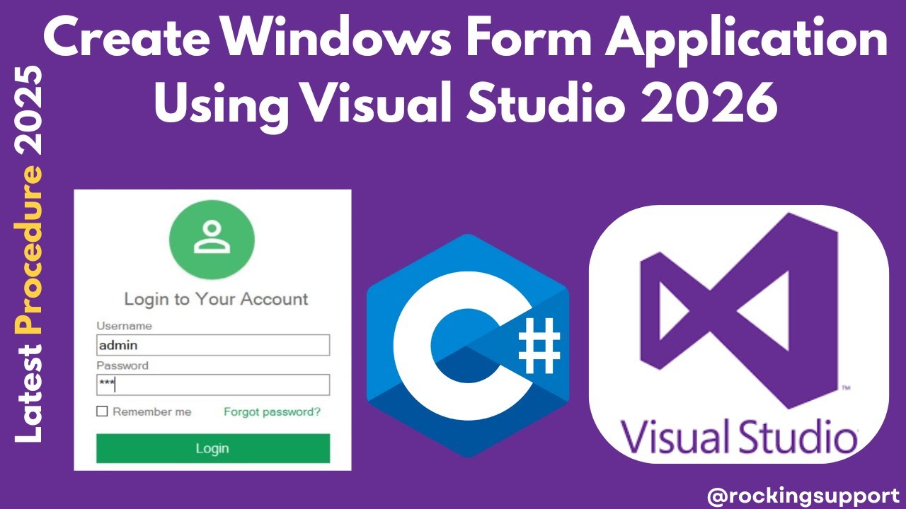 How to Create Windows Form (GUI)Application In Visual Studio 2026