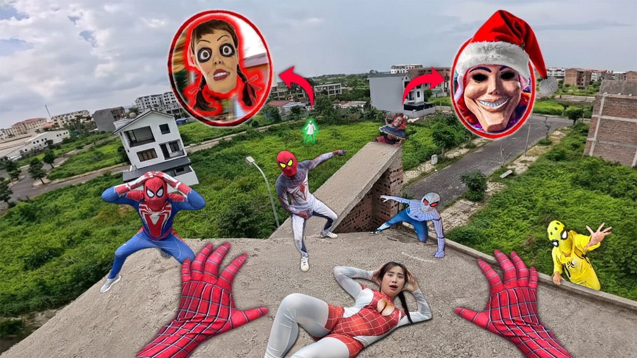 7 SPIDERMAN Vs SMILING WOMAN REAL LIFE ESCAPE 328.0 (Horror Parkour Pov Short) | Epic POV