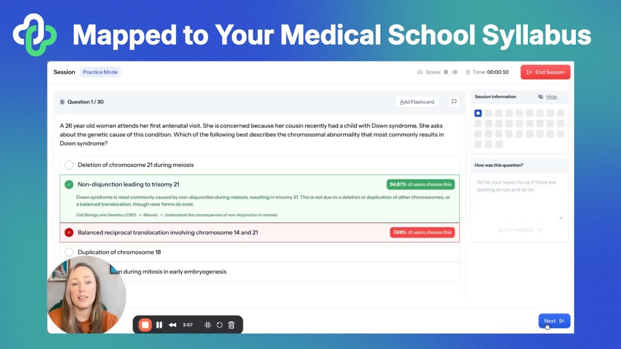 Year 1 & 2 Medical School-Specific Question Bank Walkthrough