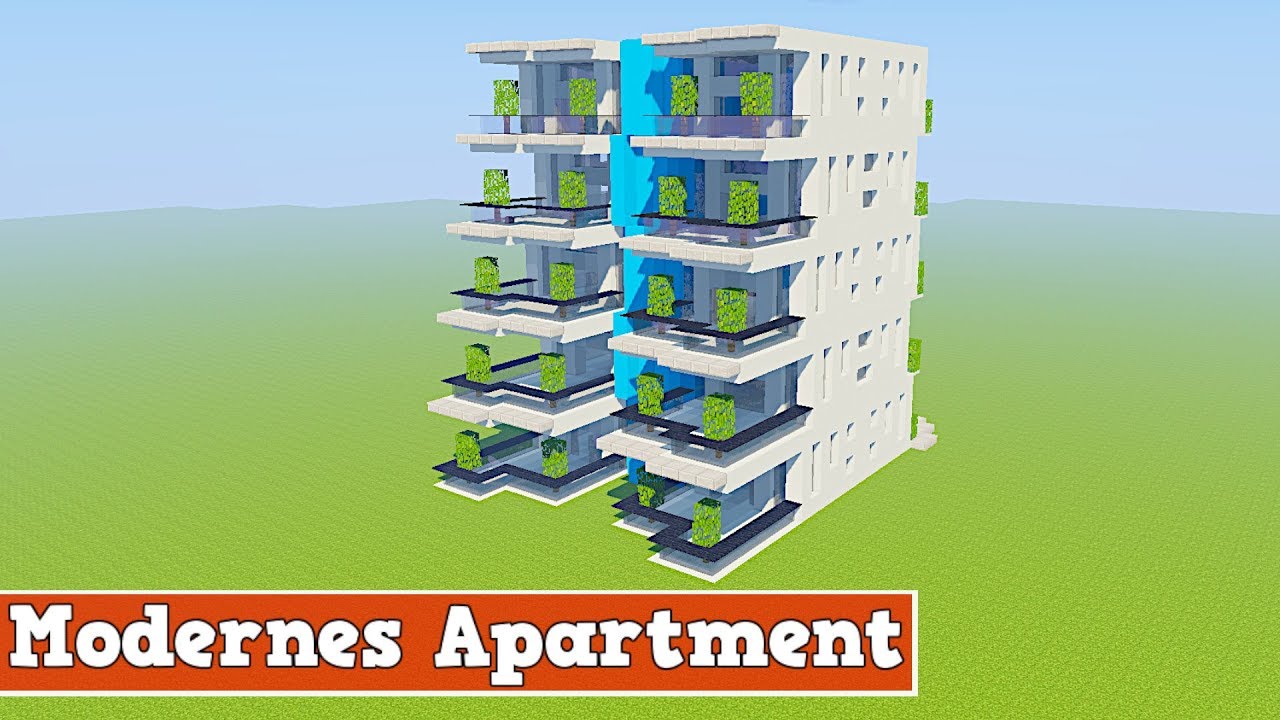 Wie baut man ein Modernes Apartment Haus in Minecraft | Minecraft Modernes Apartment Bauen Deutsch