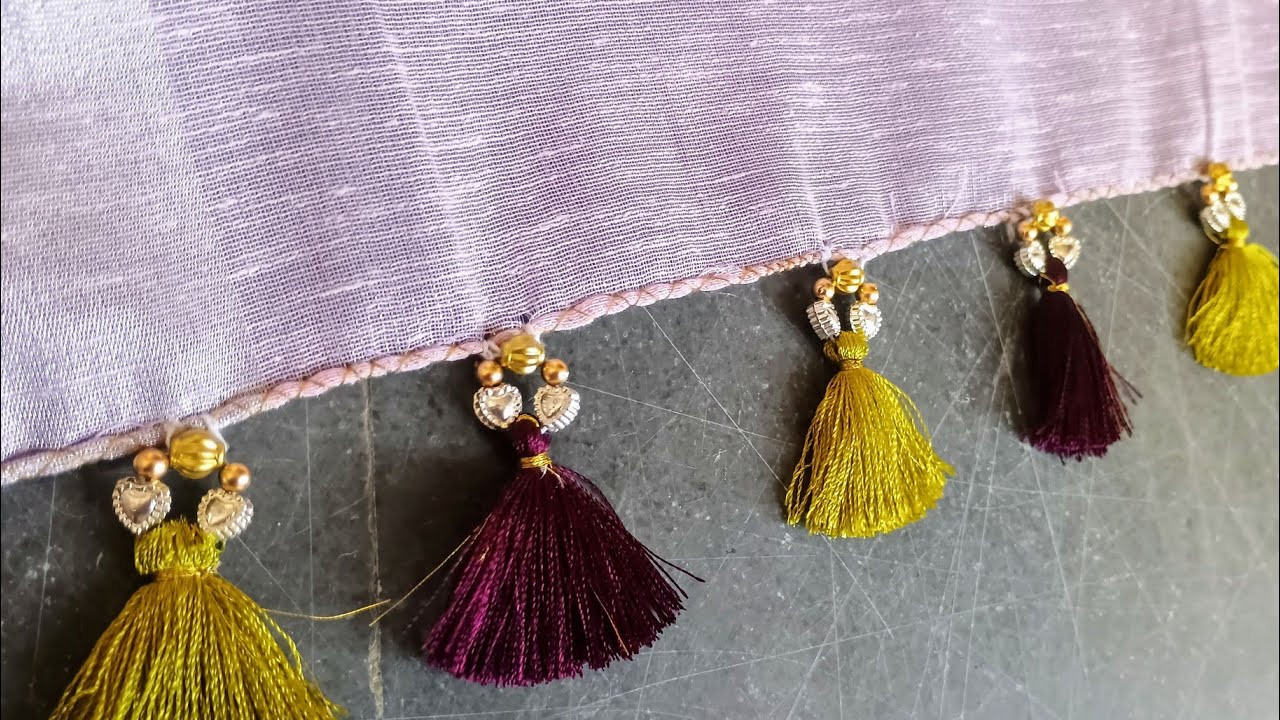 Saree kuchu designs/saree kuchu design simply/saree kuchu design latest ♥️ Haseena creation