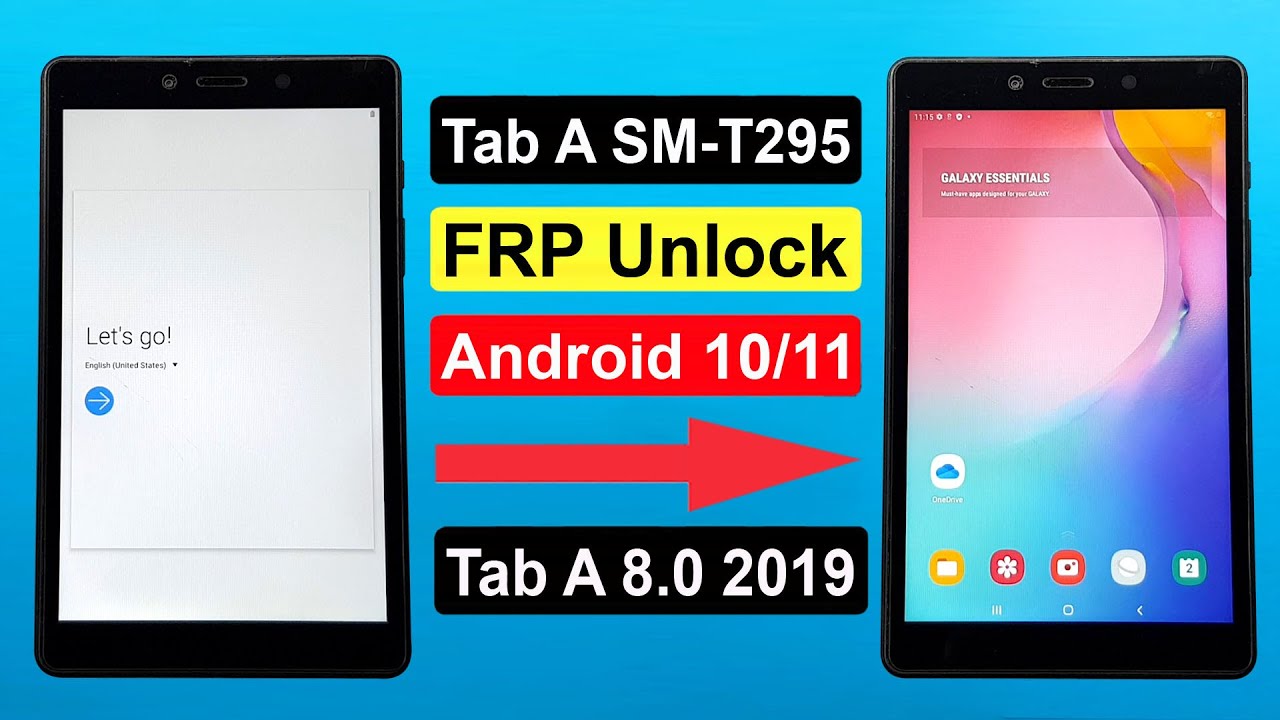 Samsung Tab A SM-T295 FRP Unlock or Google Account Bypass | Samsung Galaxy Tab A 8.0 2019 FRP Bypass