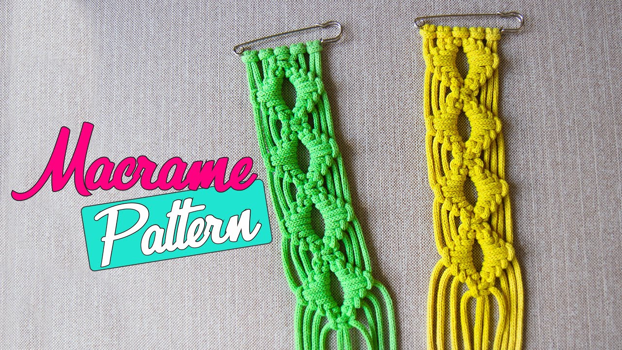 MACRAME PATTERN for belt, wall hanging, decoration and etc.