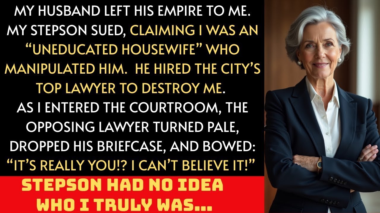 "She Is Just A Housewife!" My Stepson Laughed In Court. The Judge Recognized Me As His Mentor.......