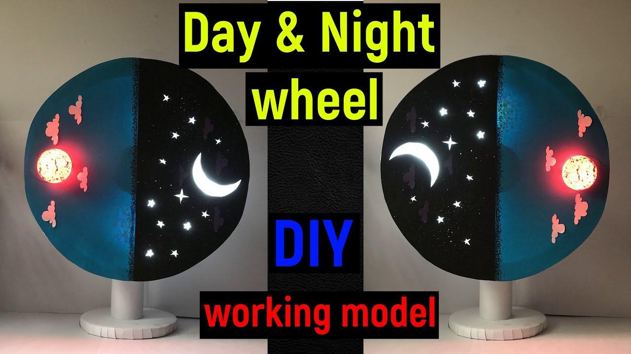 day and night working model - day and night wheel model - day and night - diyas funplay - diy