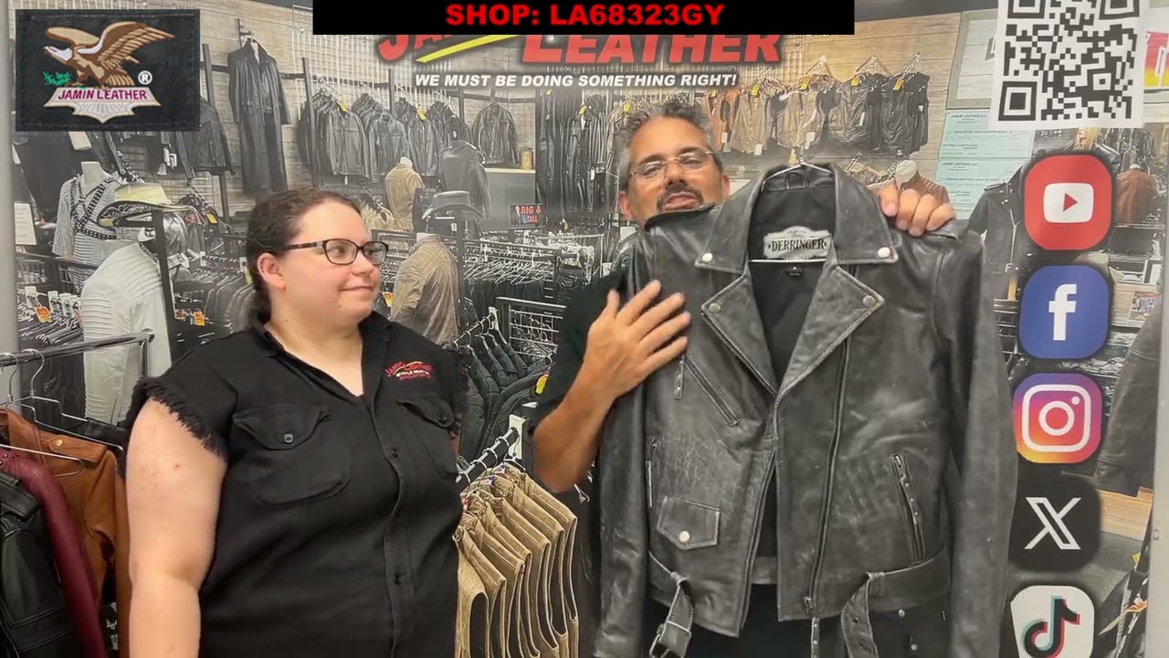 LA68323GY - Women's Vintage Gray Leather Motorcycle Jacket