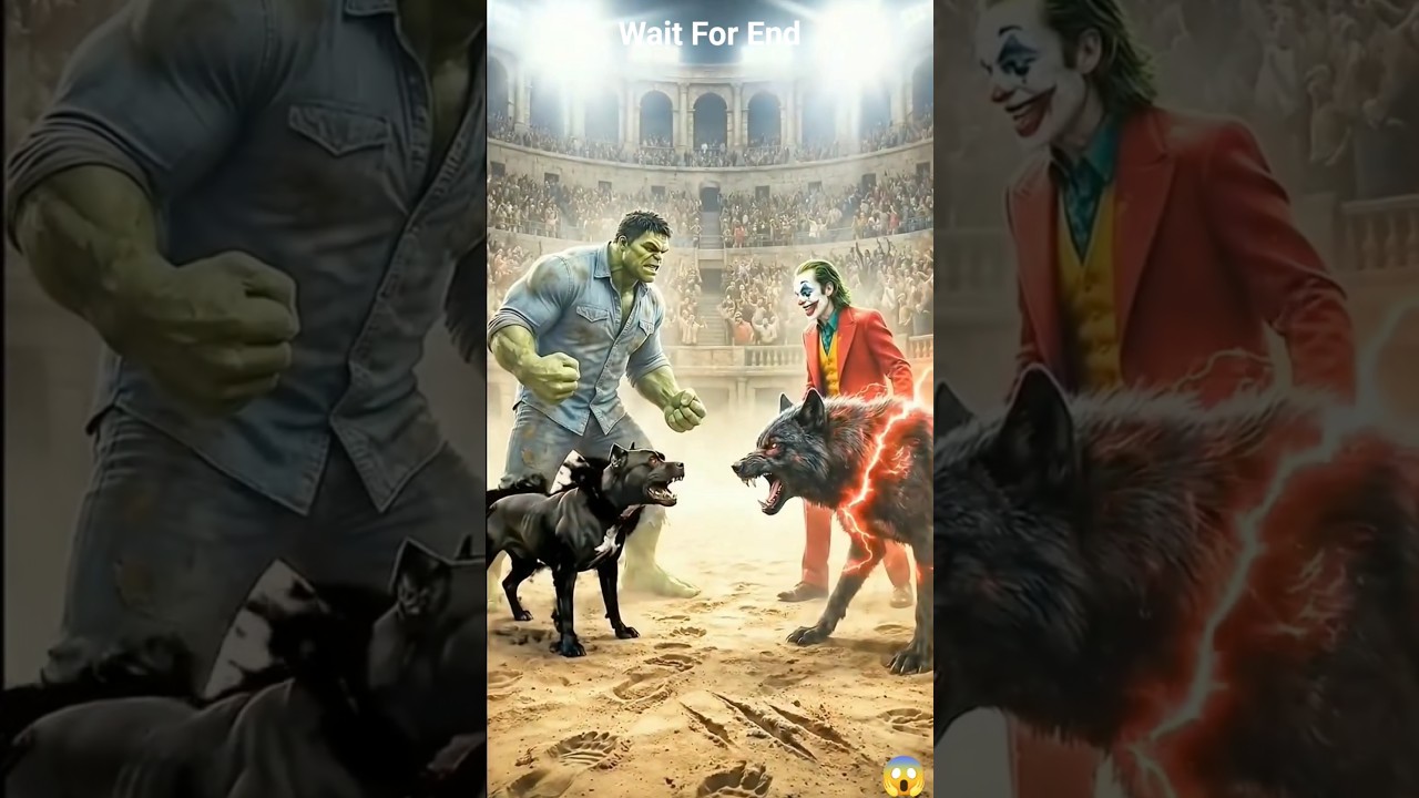 Hulk’s Pitbull vs Joker’s Wolf 😱🔥