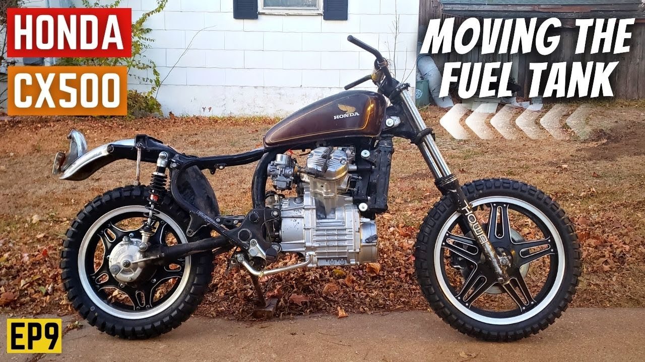 Сборка скремблера CX500 — перемещение топливного бака — EP9