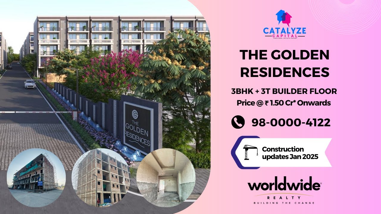 The Golden Residences | 3BHK + 3T Luxury Builder Floor @ Just ₹ 1.50 Cr*  | IMT Manesar